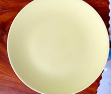 Poole Pottery 'Twin Tone' Breakfast Plates in Lime Yellow