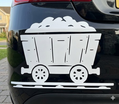 Mining cart silhouette vinyl - mining,