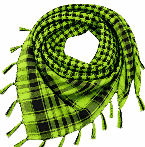 Keffiyeh shemagh neon green - keffiyeh,