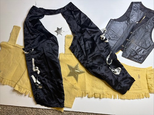 Vintage leather cowboy outfit - vintage,