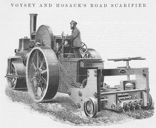 VOYSEY & HOSACK Road Scarifier Antique Print 1893
