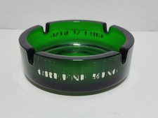 Vintage Greene King Green Glass Round Ashtray 4 1/4" Made in France