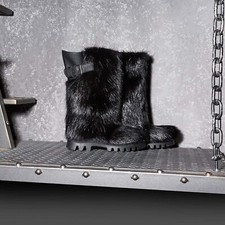 Nutria Fur Boots for Men, Winter Snow Boots, Mukluks, Big Sizes, Gift for men