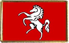 Kent County Gold Colour Badge With A Velveteen Bag