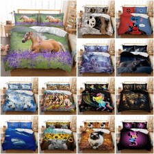3D Animals Print Duvet Cover