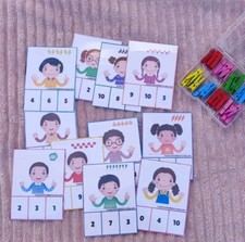Count And Match Clip Cards