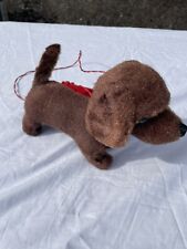 Vintage Toy Dachshund Leash Control Battery Operated Sausage Dog working