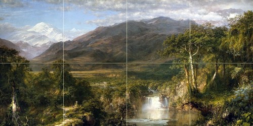 Waterfall the jungle tile - the,