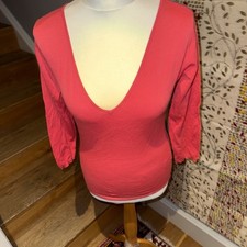 Renato Nucci Womens Red v neck NEW size M