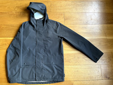 Finisterre mens medium raincoat jacket black dark grey waterproof very good