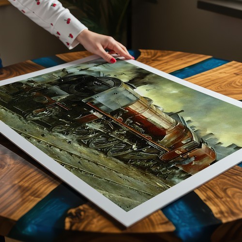 Steam locomotive artwork - steam,