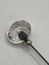 PRETTY ANTIQUE/VINTAGE  GLASS HAT PIN   (B91)