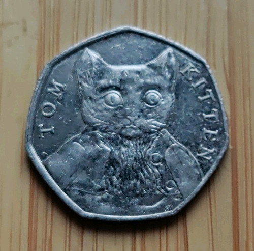 2017 50p coin tom kitten - coin,