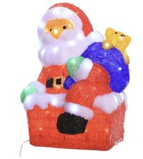 Christmas Acrylic Outdoor Indoor Decoration LED Light Santa Father Christmas 