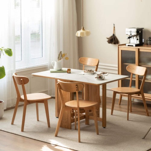 Solid oak dining chair - oak, 100%