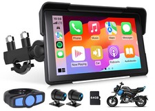7" Motorcycle GPS Wireless CarPlay & Android Auto Car Stereo for Motorbike TPMS