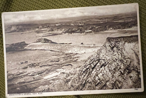 Vintage postcard bude cornwall - vintage,