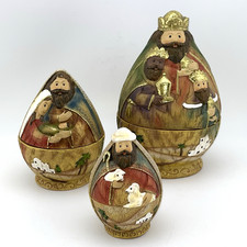 Nesting Nativity Set – Three Kings, Mary/Joseph/Jesus, Shephard/Sheep
