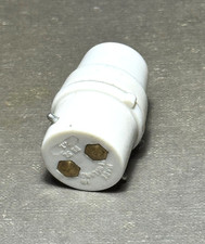 VINTAGE WHITE BAKELITE PLUG TO