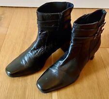 Black Leather Ankle boots. 