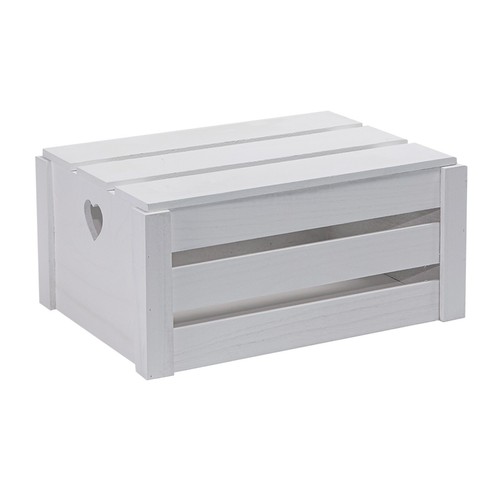Wooden crate with heart - wooden,