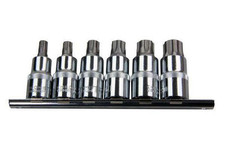 BERGEN 6PC 1/2 DR TORX PLUS BIT SOCKETS ON RAIL B1292
