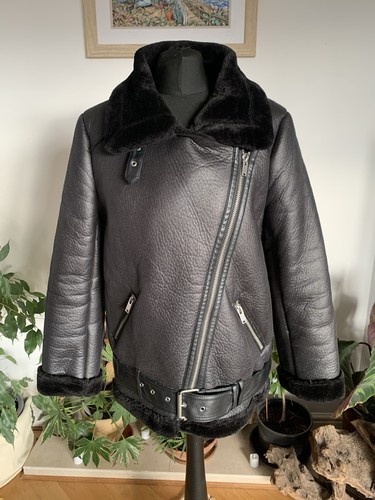 Zara black faux - zara,