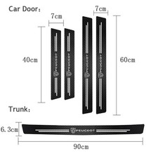 4Pcs Peugeot Carbon Fibre