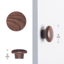 Walnut & Black Drawer Pulls