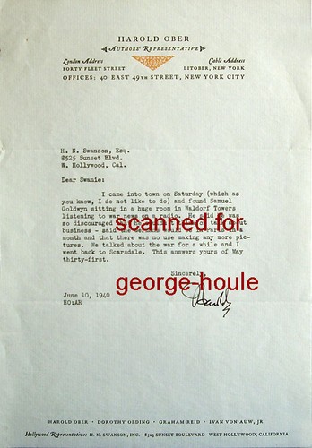 Harold ober signed - ober, 1940