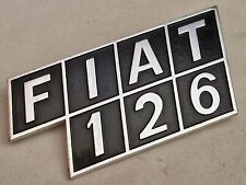 FIAT 126 (1972-1987) ORIGINAL REAR METAL BADGE (MADE IN MILAN)