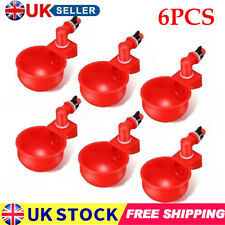 6x Automatic Chicken Water Cup Waterer Poultry Drinking Bowl Feeder Drinker Tool