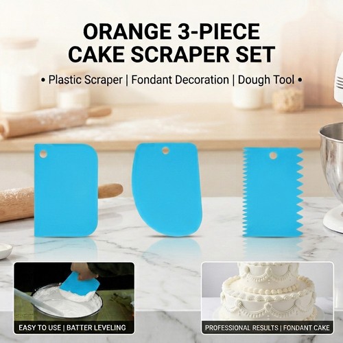3pcs dough scraper set - dough,