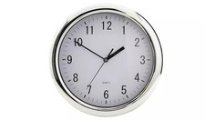 Argos Home Quartz Wall Clock - Chrome