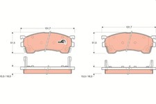 TRW Brake Pads GDB1139 Mazda