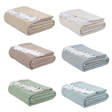 Throw Blanket for Sofas Couch Armchair Bed Runner Soft Cotton Throw,127 x 152cm