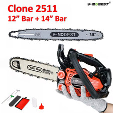 12" &14" Bar V-MODEST 2511 Petrol Chainsaw 2-Stroke Compact Saw For Wood Cutting