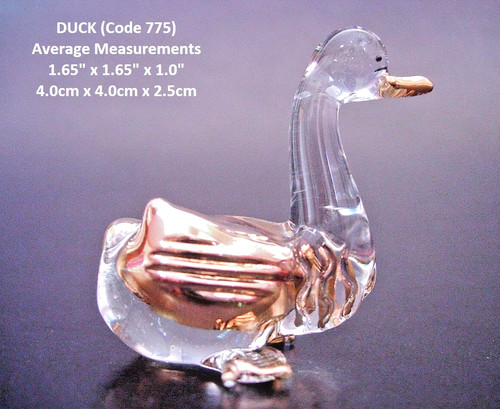 Retro blown glass duck - blown,