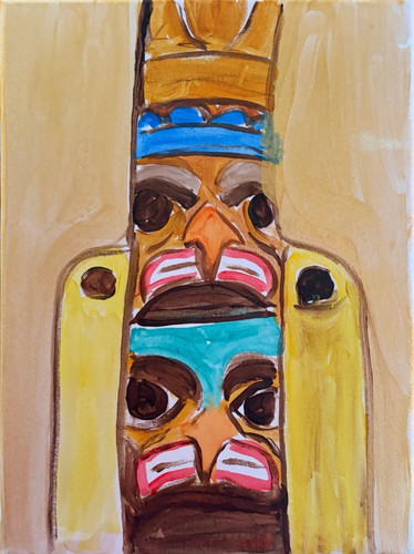 Bold colorful abstract totem - bold,