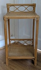 Bamboo Rattan Shelf Unit Boho