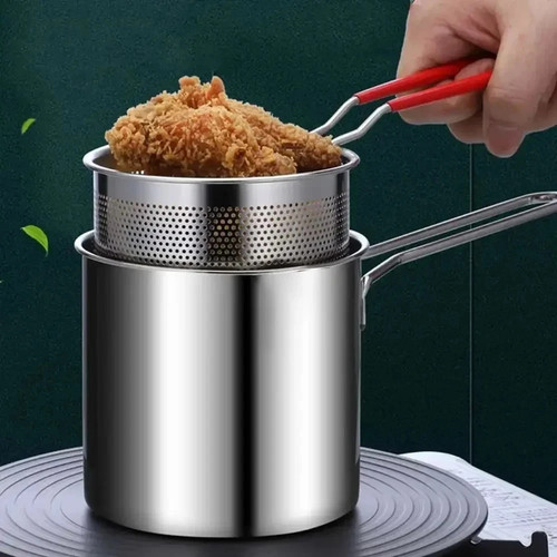 Stainless steel deep fryer - steel,