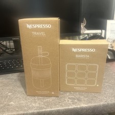 Nespresso Tumbler travel cup and Barista Ice Cube Tray
