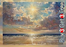Beautiful Beach Sunrise, Oil