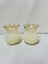 Pair Vintage Glass Lamp Shades