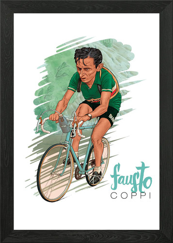 Fausto coppi framed wall - framed,