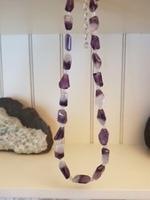 Amythest & Moonstone Sterling Silver Gemstone Necklace