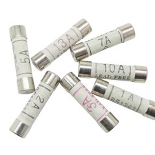 Fuses Domestic Household Plug Ceramic 1A 2A 3A 5A 7A 10A 13A Various Pack Sizes