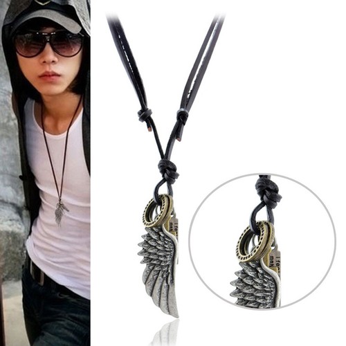 Chain necklace with angel - necklace,