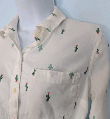 Cactus print button top - cactus,
