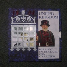 UK 1994 ROYAL MINT BRILLIANT UNCIRCULATED 8 COIN SET,  D DAY 50p